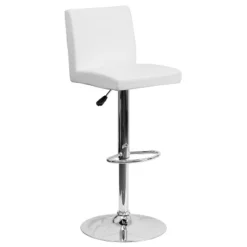 Flash Furniture Contemporary Vinyl Adjustable Height Barstool With Panel Back And Chrome Base -Homcom Crosley Shop GUEST 011d1489 53ad 49f0 a072 3c047129bd63