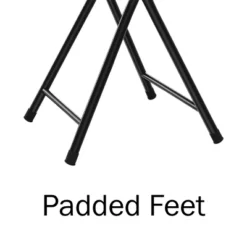 Trademark Home Heavy-Duty 24-Inch Folding Stools With Padded Seats, Black, Set Of 2 -Homcom Crosley Shop GUEST 020a4d11 5af1 4aa7 a2bf bf9532d8da17