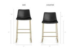 Inmod Kiersten Bar Stool (Set Of 2) -Homcom Crosley Shop GUEST 0252df2c a4f5 40ea 8b70 b1e444bdf7e1