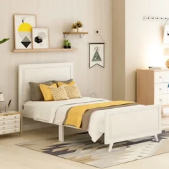 Twin Size Platform Bed With Headboard And Footboard-ModernLuxe -Homcom Crosley Shop GUEST 02625c5b b511 43eb 8915 0eef506b8a58