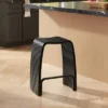 Studio 55D Bamboo Bar Stool Rick Black 24" High Modern With Footrest For Kitchen Counter Island Home Shed Desk Office -Homcom Crosley Shop GUEST 028a9e92 9589 4f5e bd34 a9b231362408