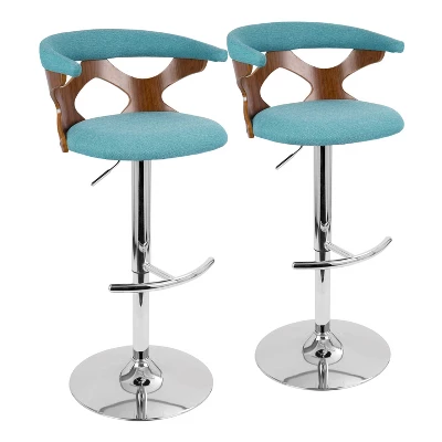 Set Of 2 Gardenia Mid-Century Modern Adjustable Barstool - LumiSource 12 Set Of 2 Gardenia Mid-Century Modern Adjustable Barstool - LumiSource - Image 10