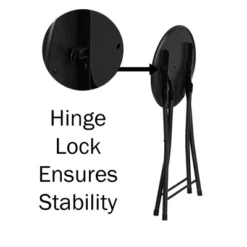 Trademark Home Heavy-Duty 24-Inch Folding Stools With Padded Seats, Black, Set Of 2 -Homcom Crosley Shop GUEST 037e02e2 2361 4eed aa10 485fcf166111
