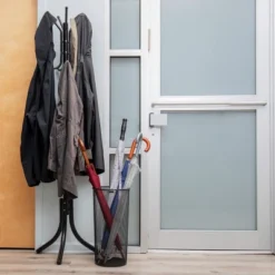 Mind Reader Network Collection Mesh Umbrella Holder, Set Of 2, Black