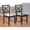 Set Of 2 Virgina Cross Back Chair Black - Buylateral
