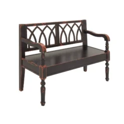Farmhouse Wood Sitting Bench - Olivia & May -Homcom Crosley Shop GUEST 04634af0 72fb 4e4a 903d 806b3d75ff97