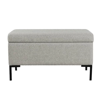 Medium Storage Bench With Metal Legs - HomePop 16 Medium Storage Bench With Metal Legs - HomePop - Image 14