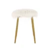 Madison Faux Fur Ottoman/Foot Rest White/Gold - Carolina Chair & Table -Homcom Crosley Shop GUEST 04b80b6b 055d 4acc 9eb0 718418a227a4