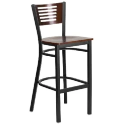 Emma And Oliver Black Decorative Slat Back Metal Restaurant Dining Barstool -Homcom Crosley Shop GUEST 0558180e ae95 4785 b3af 8c0a361813b3