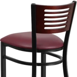 Emma And Oliver Black Decorative Slat Back Metal Restaurant Dining Barstool -Homcom Crosley Shop GUEST 06d712a9 5e12 4011 83c9 93d5e512fc0b