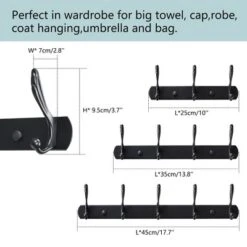 Unique Bargains Home Stainless Steel Wall Mounted Coat Rack Hook Rail For Coat Hat Towel -Homcom Crosley Shop GUEST 0702ca71 954f 4156 90da 8ad6885b398a