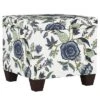 Fairland Square Storage Ottoman Shaded Floral Blue - Skyline Furniture -Homcom Crosley Shop GUEST 0755cecb 4cab 4241 b896 d42f7da477fe