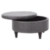 Augusta Ottoman Pewter - OSP Home Furnishings -Homcom Crosley Shop GUEST 07af94d0 ad3b 4686 a2cb c927f7040fde