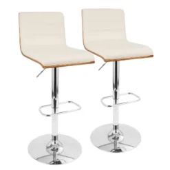 Set Of 2 Vasari Adjustable Barstool Metal - LumiSource -Homcom Crosley Shop GUEST 07b3ede8 f2f5 43b9 a858 5a50e9d4c001