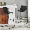 Barton Set Of 2 Myrick Bar Chairs Counter Height Backrest And Footrest, Black -Homcom Crosley Shop GUEST 08bb6b3f afc8 4883 8113 6676ab891d5d