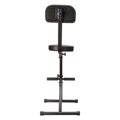 Odyssey DJ Musician Performer Chair Seat Padded Portable Stool With 300 Pound Weight Limit, Adjustable Height, And Back Rest, Black 4 Odyssey DJ Musician Performer Chair Seat Padded Portable Stool With 300 Pound Weight Limit, Adjustable Height, And Back Rest, Black - Image 2
