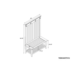 Santa Fe Hall Tree Brown - Linon -Homcom Crosley Shop GUEST 09df233e fc41 4d3b 84f1 44649df951f5