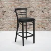 Emma And Oliver Two-Slat Ladder Back Black Metal Restaurant Dining Barstool -Homcom Crosley Shop GUEST 0a715548 5e3e 48d5 ab7c 6fc8df2b8131