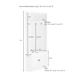 Seaside Corner Hall Tree Distressed White - Crosley -Homcom Crosley Shop GUEST 0ae1027c 2882 40f6 97dc c3cd13ee1b95