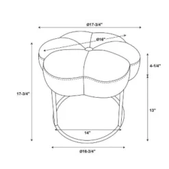 Seraphina Ottoman Stool Teal - Linon -Homcom Crosley Shop GUEST 0b6d7a85 f224 4594 887b f747c3acc853
