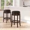 Merrick Lane 30" Backless Swivel Barstool, Upholstered With Nail Trim, Carved Apron, And Wood Frame -Homcom Crosley Shop GUEST 0b8e805f 1228 4536 be98 ae5cc1e24218