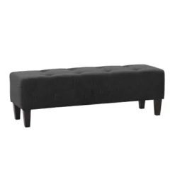 Rosewell Button Tufted Fabric Accent Bench - CorLiving -Homcom Crosley Shop GUEST 0bbfe88e 767f 48ae 89b6 50c2ade18375