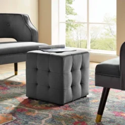 Contour Tufted Button Cube Performance Velvet Ottoman - Modway -Homcom Crosley Shop GUEST 0c88011f c1dd 461e 948a aac4734c906e