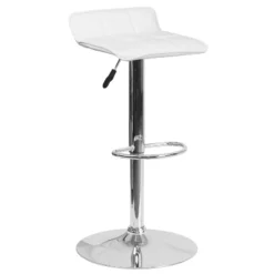 Emma And Oliver 2 Pack Contemporary Vinyl Adjustable Height Barstool With Quilted Wave Seat And Chrome Base -Homcom Crosley Shop GUEST 0d19d2e3 c7a8 4ffe a3c6 a70b12931cb7