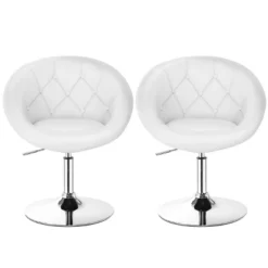 Tangkula Set Of 2 Modern Swivel Bar Stools Height Adjustable Round Tufted Back Accent Chair Black/White 19 Tangkula Set Of 2 Modern Swivel Bar Stools Height Adjustable Round Tufted Back Accent Chair Black/White -Homcom Crosley Shop GUEST 0df44a74 9fca 4ad6 b32e 4fabdc0f90e8