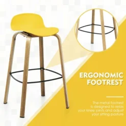 Costway Modern Set Of 4 Barstools 30inch Pub Chairs W/Low Back & Metal Legs Yellow 15 Costway Modern Set Of 4 Barstools 30inch Pub Chairs W/Low Back & Metal Legs Yellow -Homcom Crosley Shop GUEST 0e1808b8 731e 4c7e 84c2 e83c01bf5f06