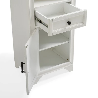 3pc Tara Entryway Set - Hall Tree And 2 Linen Cabinets Distressed White - Crosley 14 3pc Tara Entryway Set - Hall Tree And 2 Linen Cabinets Distressed White - Crosley - Image 12