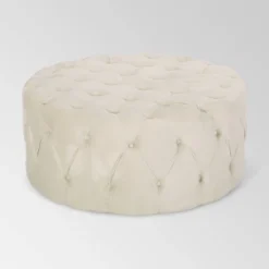 Orla Modern Glam Round Ottoman - Christopher Knight Home -Homcom Crosley Shop GUEST 0f9dd358 63e3 4073 ba6d 9726005e749a