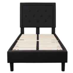 Flash Furniture Roxbury Twin Size Tufted Upholstered Platform Bed In Black Fabric -Homcom Crosley Shop GUEST 0ff8a374 8358 46d9 81d3 0319342c79a6