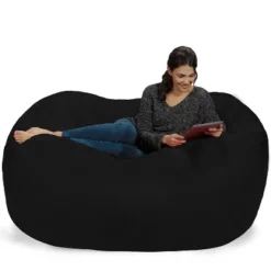 6' Large Bean Bag Lounger With Memory Foam Filling And Washable Cover - Relax Sacks -Homcom Crosley Shop GUEST 112164d1 3ebe 4080 9021 52f0276af260