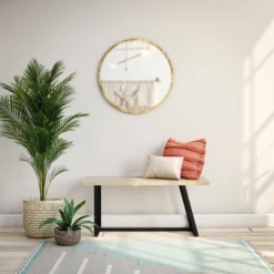 Palomino Asymmetrical Entryway Bench - Novogratz -Homcom Crosley Shop GUEST 11427f40 12ba 42b2 84e6 ae857b4d7715