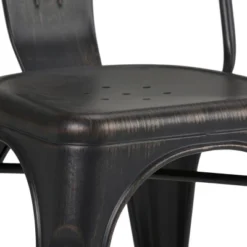 Set Of 2 Freya Metal Dining Side Chair Distressed Black/Copper - WyndenHall -Homcom Crosley Shop GUEST 1142cfa9 964e 4e66 8f25 e88515dc16a4