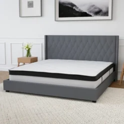 Merrick Lane Hulen 12 Inch Hybrid Pocket Spring & CertiPUR-US Certified Memory Foam Mattress