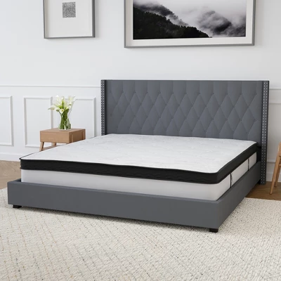 Merrick Lane Hulen 12 Inch Hybrid Pocket Spring & CertiPUR-US Certified Memory Foam Mattress 3 Merrick Lane Hulen 12 Inch Hybrid Pocket Spring & CertiPUR-US Certified Memory Foam Mattress