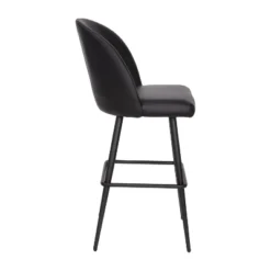 Merrick Lane Set Of 2 Modern Armless Barstools With Contoured Backs, Steel Frames, And Integrated Footrests -Homcom Crosley Shop GUEST 1209a0f5 15ba 48b9 9835 fff7d0ad816c
