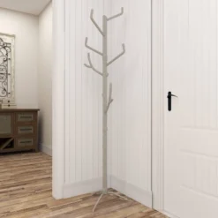 Eclectic Metal Coat Rack Silver - Olivia & May -Homcom Crosley Shop GUEST 122d3eb6 79ce 40b4 b79d bf4d5120cb24