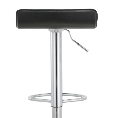 Set Of 2 34" Contemporary Swivel And Adjustable Barstools Black - AC Pacific 6 Set Of 2 34" Contemporary Swivel And Adjustable Barstools Black - AC Pacific - Image 4