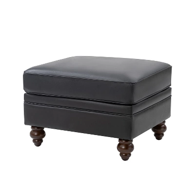 Benito 26.5" Wide Contemporary Genuine Leather Ottoman For Living Room | ARTFUL LIVING DESIGN 13 Benito 26.5" Wide Contemporary Genuine Leather Ottoman For Living Room | ARTFUL LIVING DESIGN - Image 11