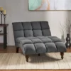 Kaniel Traditional Tufted Fabric Double Chaise - Christopher Knight Home -Homcom Crosley Shop GUEST 1322791f 2038 4b67 a13f d1e17280c430
