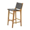 Modern Teak Woven Leather Barstool Black - Olivia & May 1 Modern Teak Woven Leather Barstool Black - Olivia & May -Homcom Crosley Shop GUEST 13a0ce99 2c64 4064 8a05 1e78faf241c1
