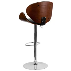 Emma And Oliver Bentwood Adjustable Height Barstool With Curved Vinyl Seat/Back -Homcom Crosley Shop GUEST 13aa3844 997b 4e95 b940 2c26fa93dc26