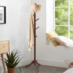 Costway Wooden Coat Rack Stand Entryway Hall Tree 2 Adjustable Height W/ 8 Hooks GrayBrown 16 Costway Wooden Coat Rack Stand Entryway Hall Tree 2 Adjustable Height W/ 8 Hooks GrayBrown -Homcom Crosley Shop GUEST 15859664 9c84 4a41 8c14 e071cc241db6