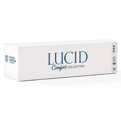 Lucid Comfort Collection Gel & Aloe Vera 10" Hybrid Memory Foam Mattress 6 Lucid Comfort Collection Gel & Aloe Vera 10" Hybrid Memory Foam Mattress - Image 4