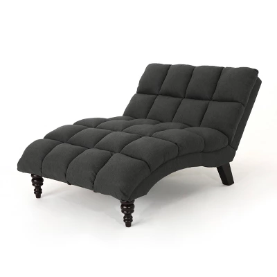 Kaniel Traditional Tufted Fabric Double Chaise - Christopher Knight Home 6 Kaniel Traditional Tufted Fabric Double Chaise - Christopher Knight Home - Image 4