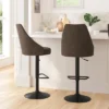 Merrick Lane Set Of Two Adjustable Height Dining Stools With Tufted Upholstered Seats And Pedestal Base With Footring -Homcom Crosley Shop GUEST 16c13481 14bf 48a4 a0bf 47fd8c7fd909