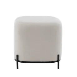 17" Modern Square Ottoman With Metal Base - WOVENBYRD -Homcom Crosley Shop GUEST 16ccf483 bd14 47d8 befb 89d0785b2031